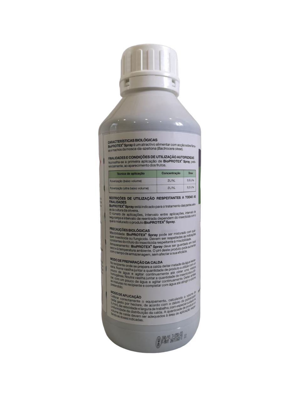 Embalagem de plástico branco com rótulo verso BioProtex® spray (1 l) 
