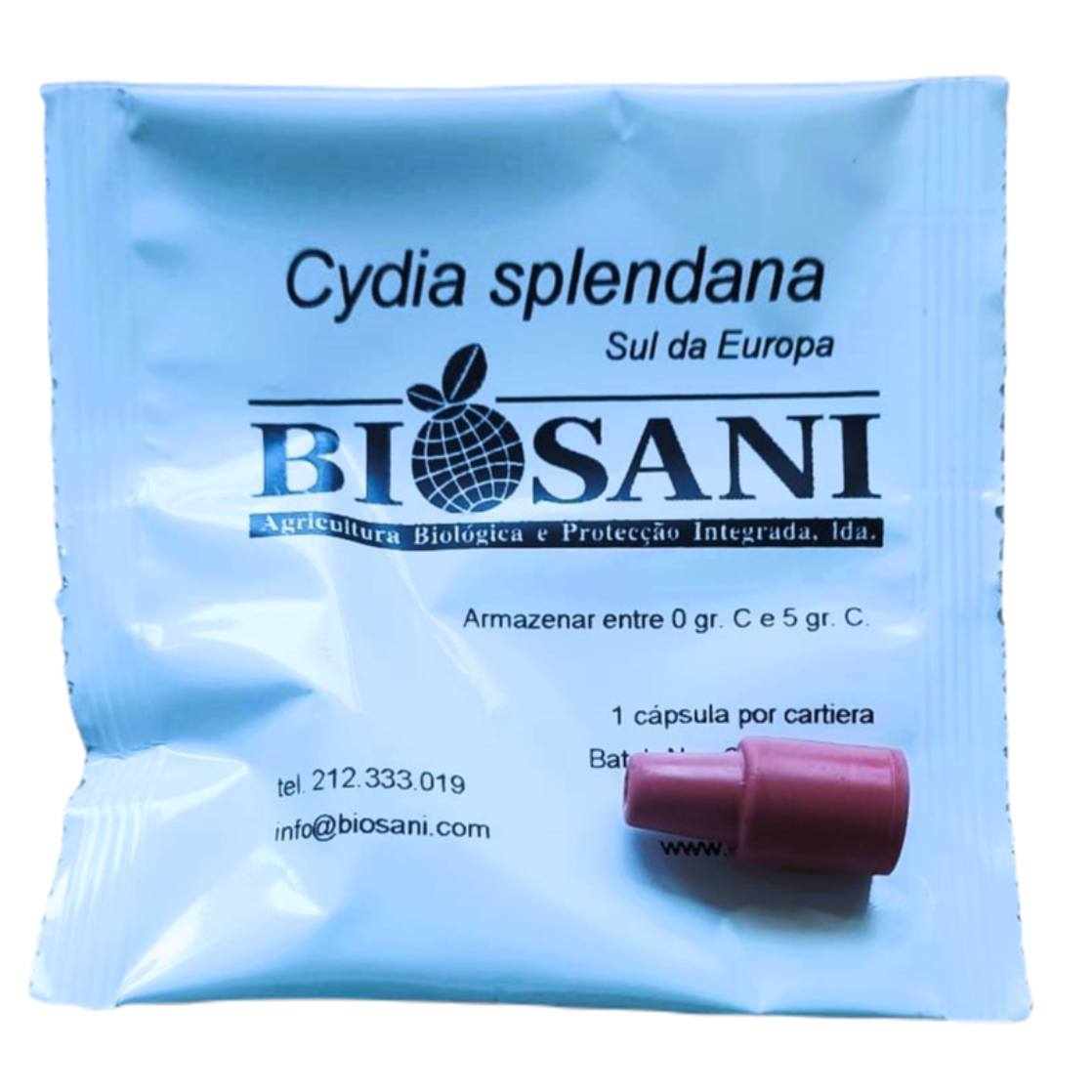 Embalagem e difusor da feromona sexual para monitorização inseto Cydia splendana - bichado-da-castanha